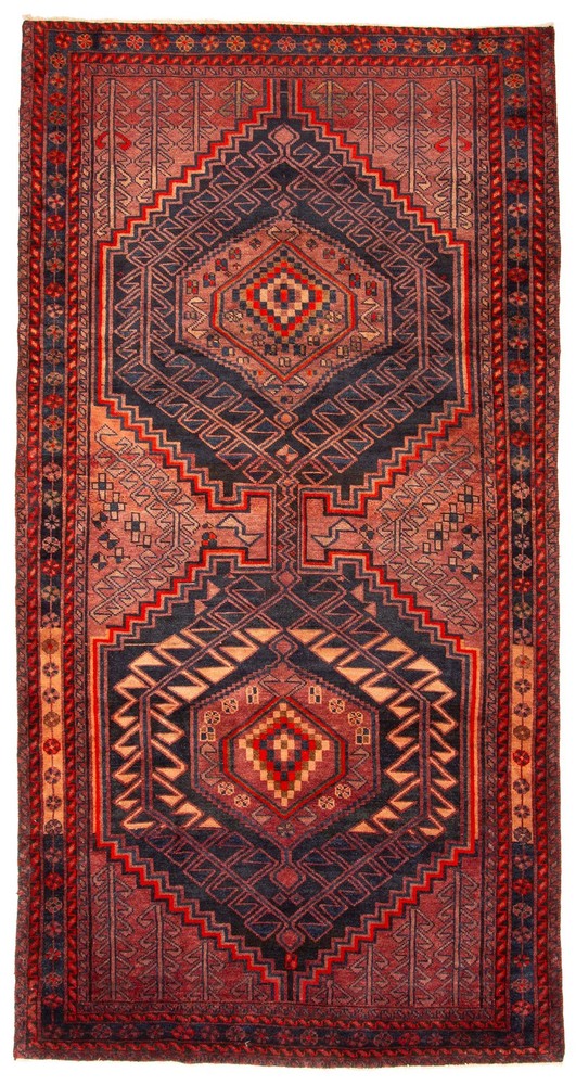 Traditional Vintage Hand-Knotted Area Rug 5'2" x 10'2" Oriental Wool Carpet