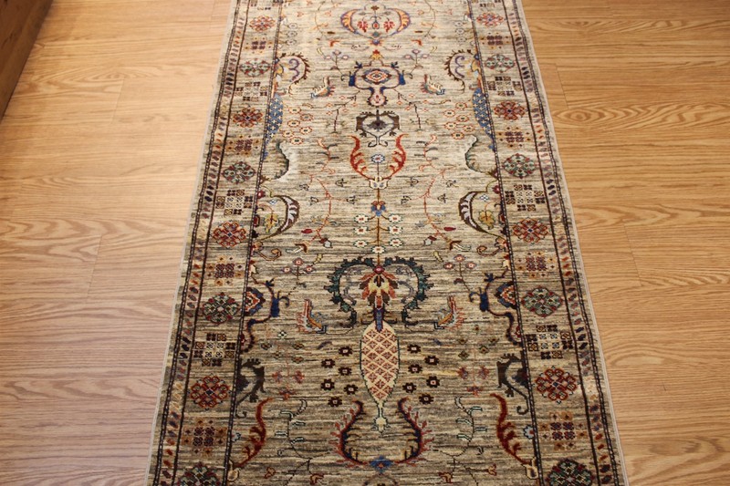 20 FT LONG HALL RUNNER Handmade Fine Quality Made of Natural Wool Natural Dyes gallery