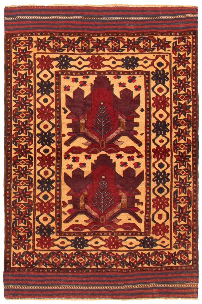 Vintage Traditional Hand-Knotted Area Rug 3'11" x 6'0" Oriental Wool Carpet