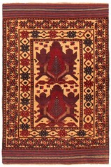 Vintage Traditional Hand-Knotted Area Rug 3’11” x 6’0″ Oriental Wool Carpet