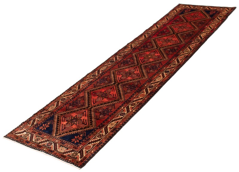 3'8" x 13'9" Vintage Hand-knotted Runner Rug Traditional Oriental Wool Carpet gallery