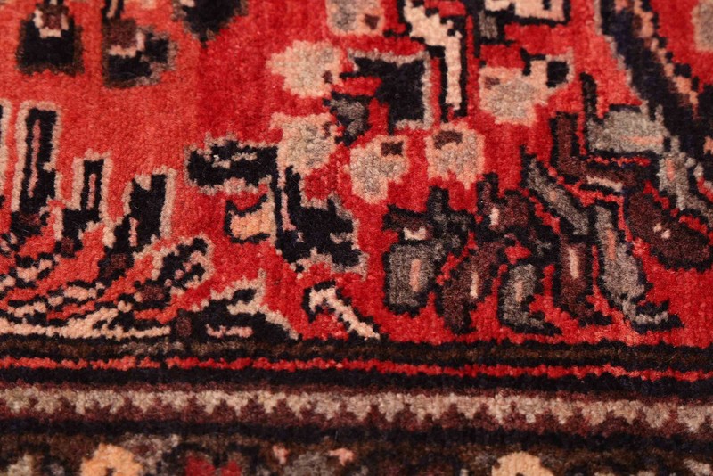 3'10" x 14'3" Vintage Hand-knotted Runner Rug Traditional Oriental Wool Carpet gallery