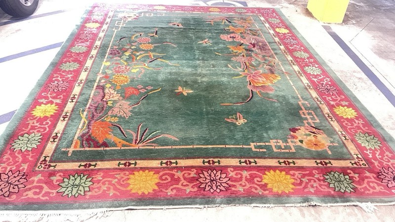 CHINESE ORIENTAL ART DECO RUG DRAMATIC DESIGN ANTIQUE STYLE gallery