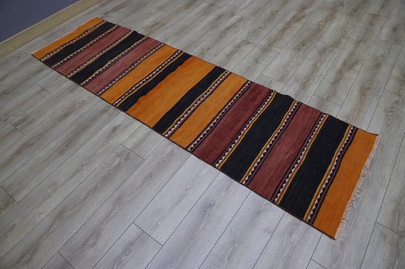 Southwestern Runner Tribal Handmade Kilim Hallway Traditional Carpet 2x7ft gallery