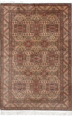 Vintage Hand-Knotted Area Rug 4’9″ x 7’8″ Traditional Wool Carpet
