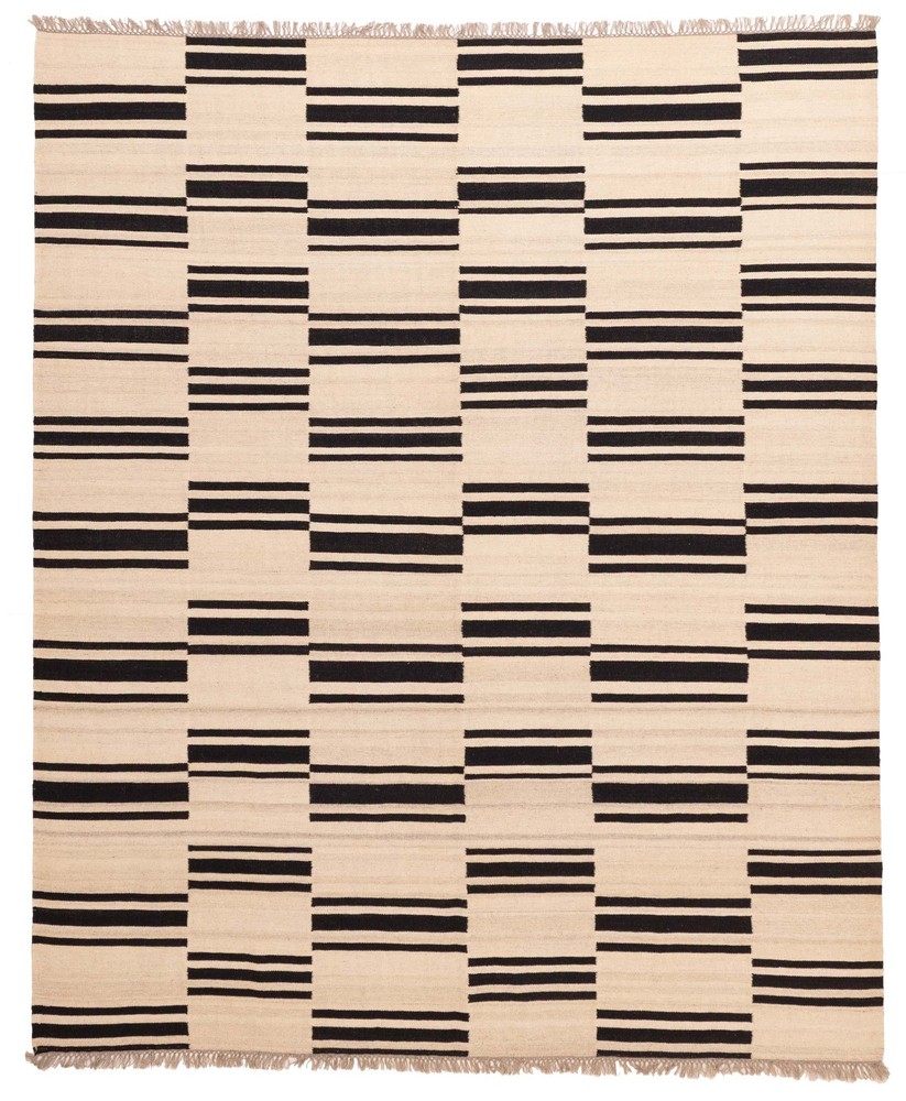 Vintage Hand Woven Area Rug 8'2" x 9'8" Traditional Wool Oriental Carpet