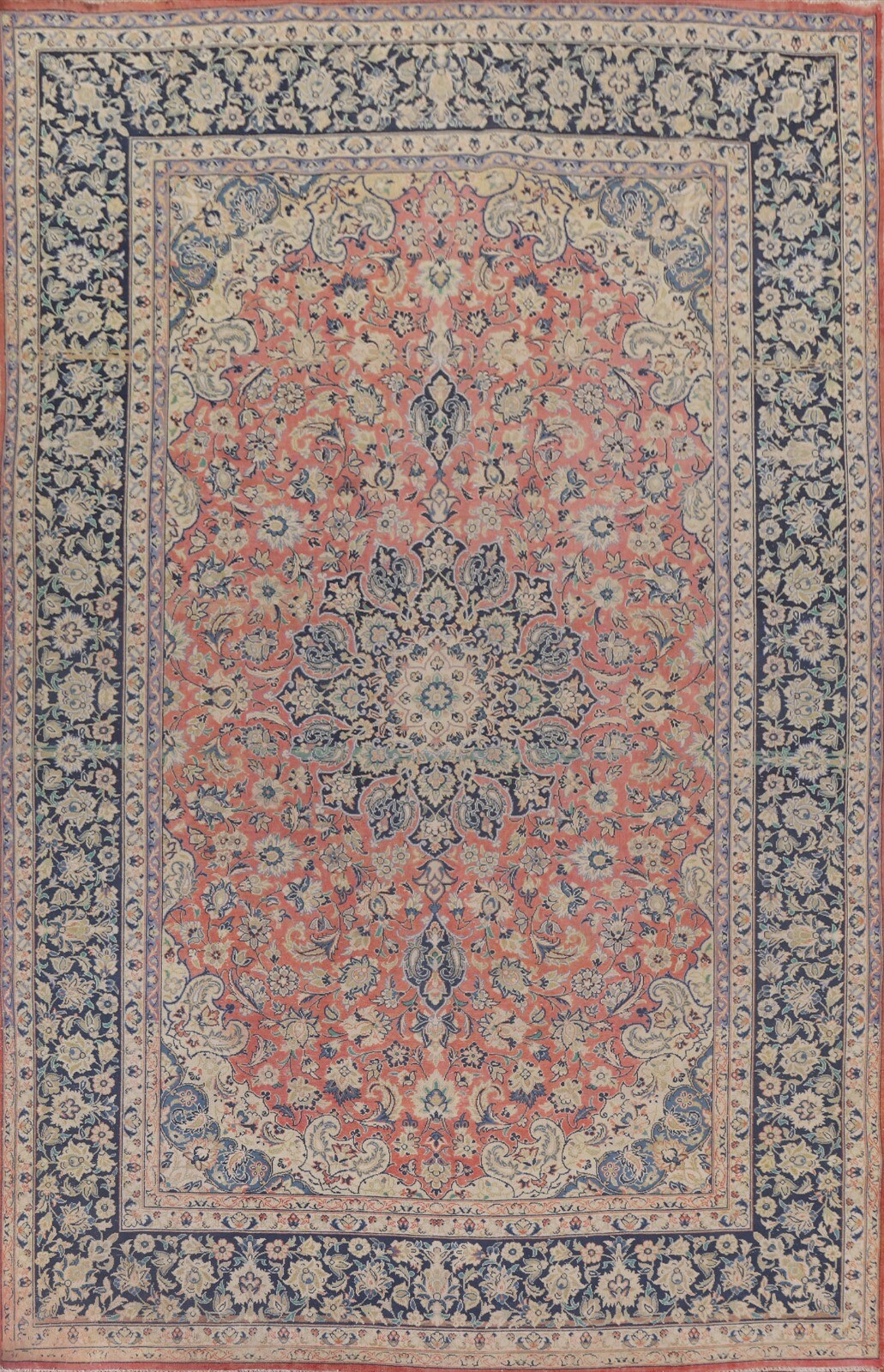 Floral Traditional Vintage Rug Hand-knotted 10x13 Wool Large Living Room Carpet gallery