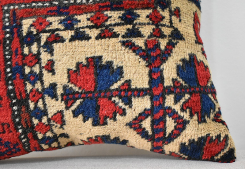 Antique Tribal Pillow Cover Sofa Rug 16'' x 16'' Made Of Antique Cushion Carpet gallery