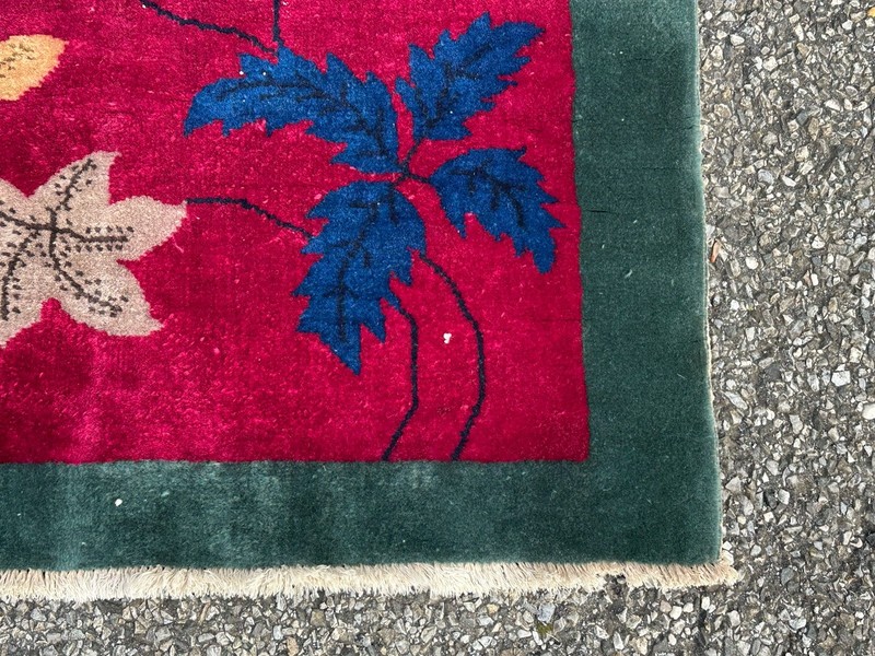 Ci 1920's ANTIQUE ART DECO CHINESE WALTER NICHOLS RUG 3x5.10 HEALTHY EVEN PILE gallery