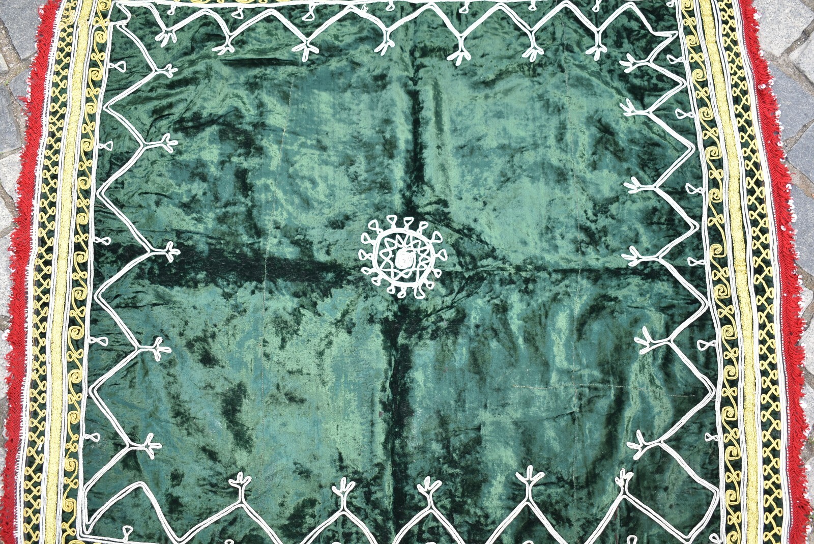 Velvet Table Cover Rug 37'' x 39'' Turkoman Sofa Cover Table Cover Velvet Rug gallery