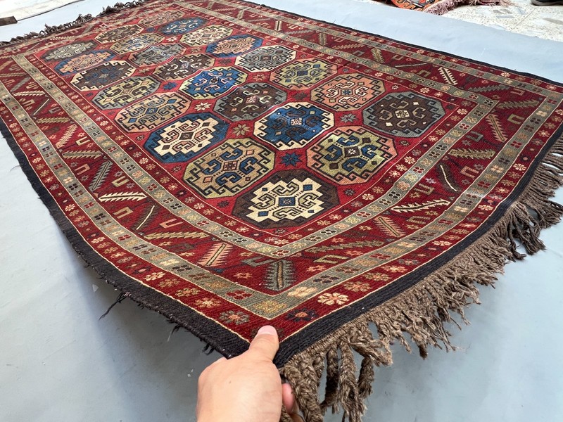 320 X 190 CM COLLECTOR ITEM Antique Kazak Daghistani Group Fine Quality Kilim gallery