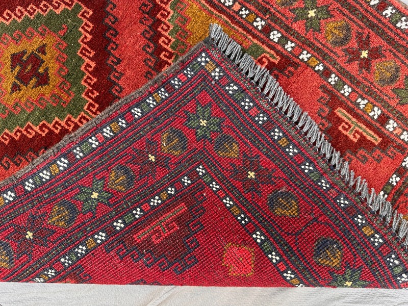 Stunning Vintage Natural Vegetable Dye Geometric Tribal Afghan Turkoman Carpet gallery