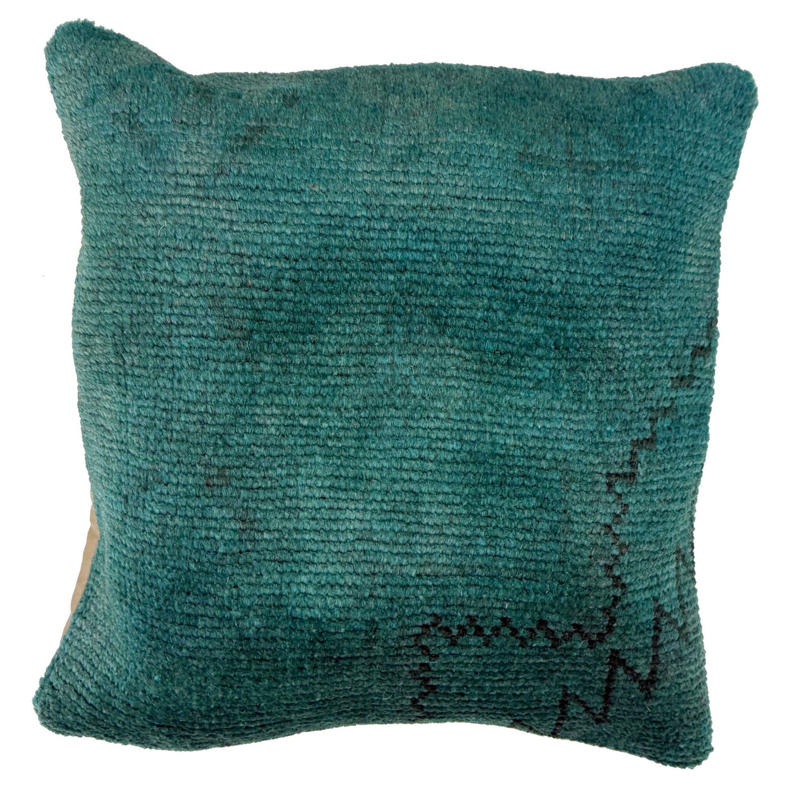 Overdyed Carpet Cushion Vintage Style Decor Pillow 1.3x1.3 ft gallery
