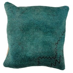 Overdyed Carpet Cushion Vintage Style Decor Pillow 1.3×1.3 ft