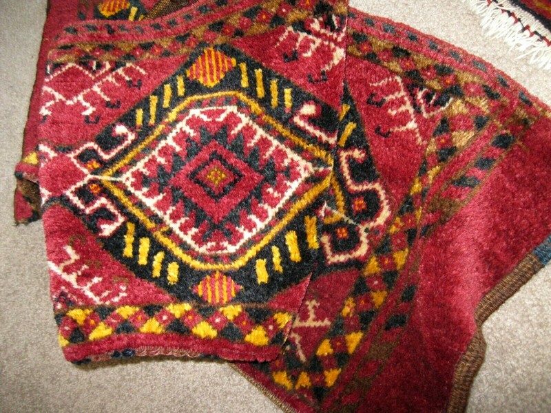 AMAZING 1900 COLORFUL TURKOMAN TORBA FULL PILE WITH GREAT COLORS gallery