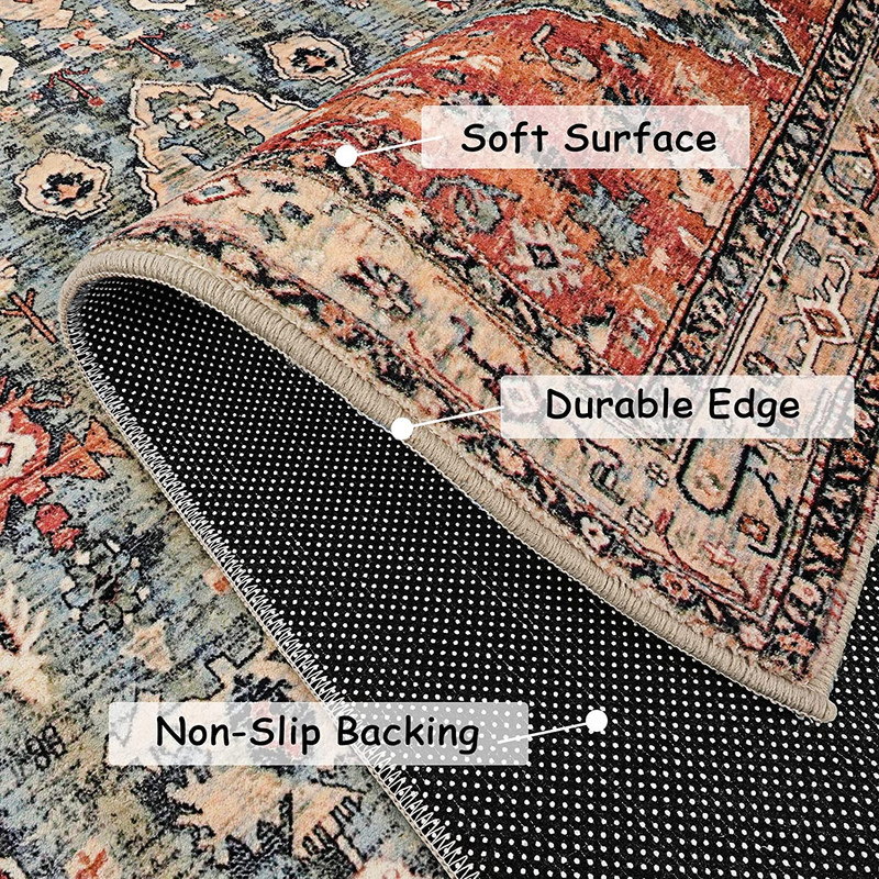 Lahome Boho Tribal Area Rug - 2X3 Persian Distressed Small Entryway Rug Doormat gallery