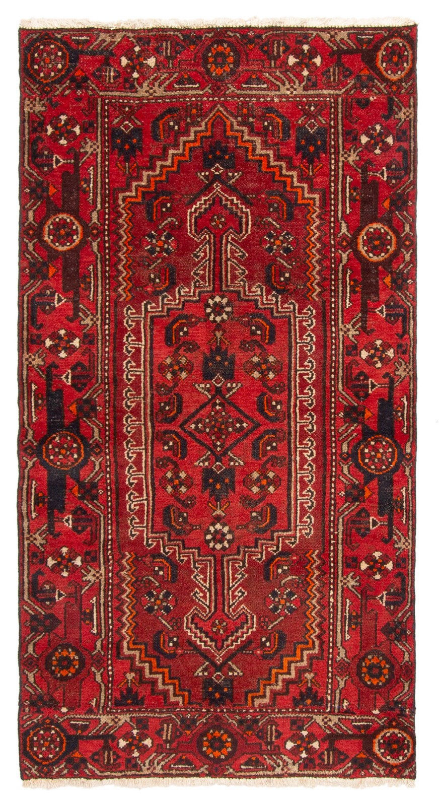 Vintage 3'1" x 5'11" Traditional Hand Knotted Vegetable Dye Wool Area Rug gallery