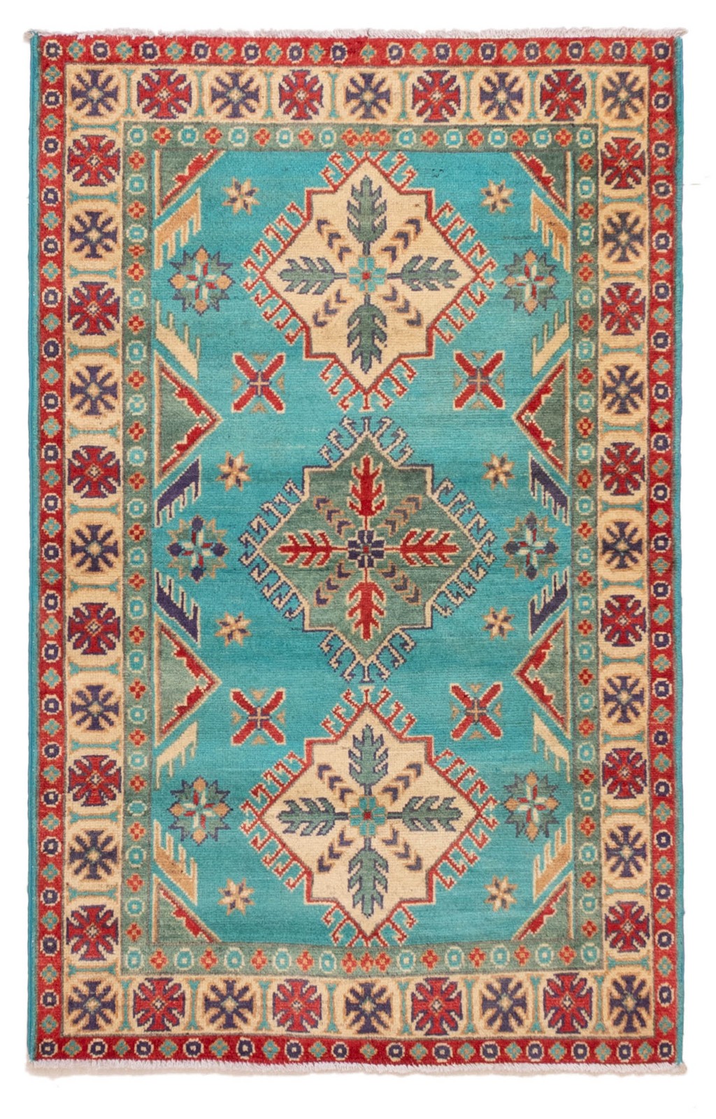 Traditional Vintage Hand-Knotted Area Rug 3'3" x 4'11" Oriental Wool Carpet gallery