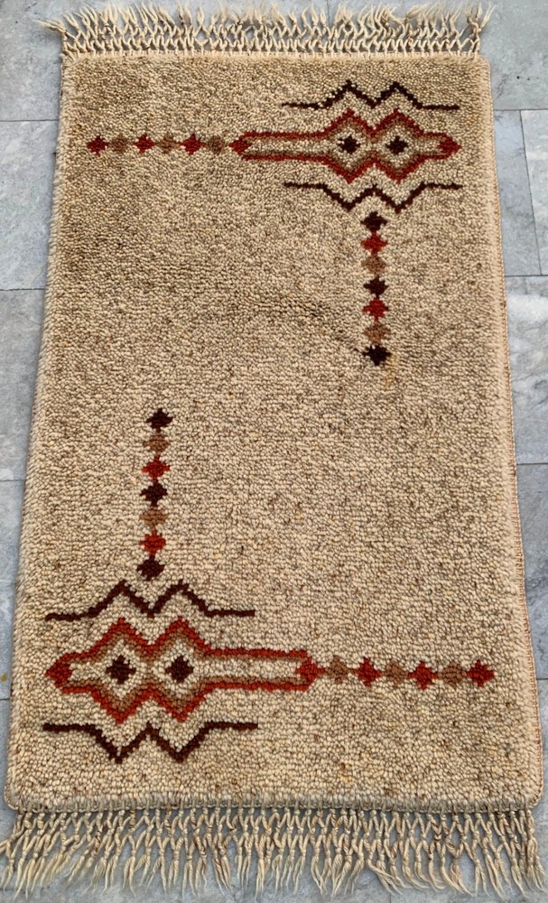Vintage Mid-Century Scandinavian: Long-Pile Rya Shags, Traditional Rug (2x4 ft.)