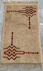 Vintage Mid-Century Scandinavian: Long-Pile Rya Shags, Traditional Rug (2×4 ft.)