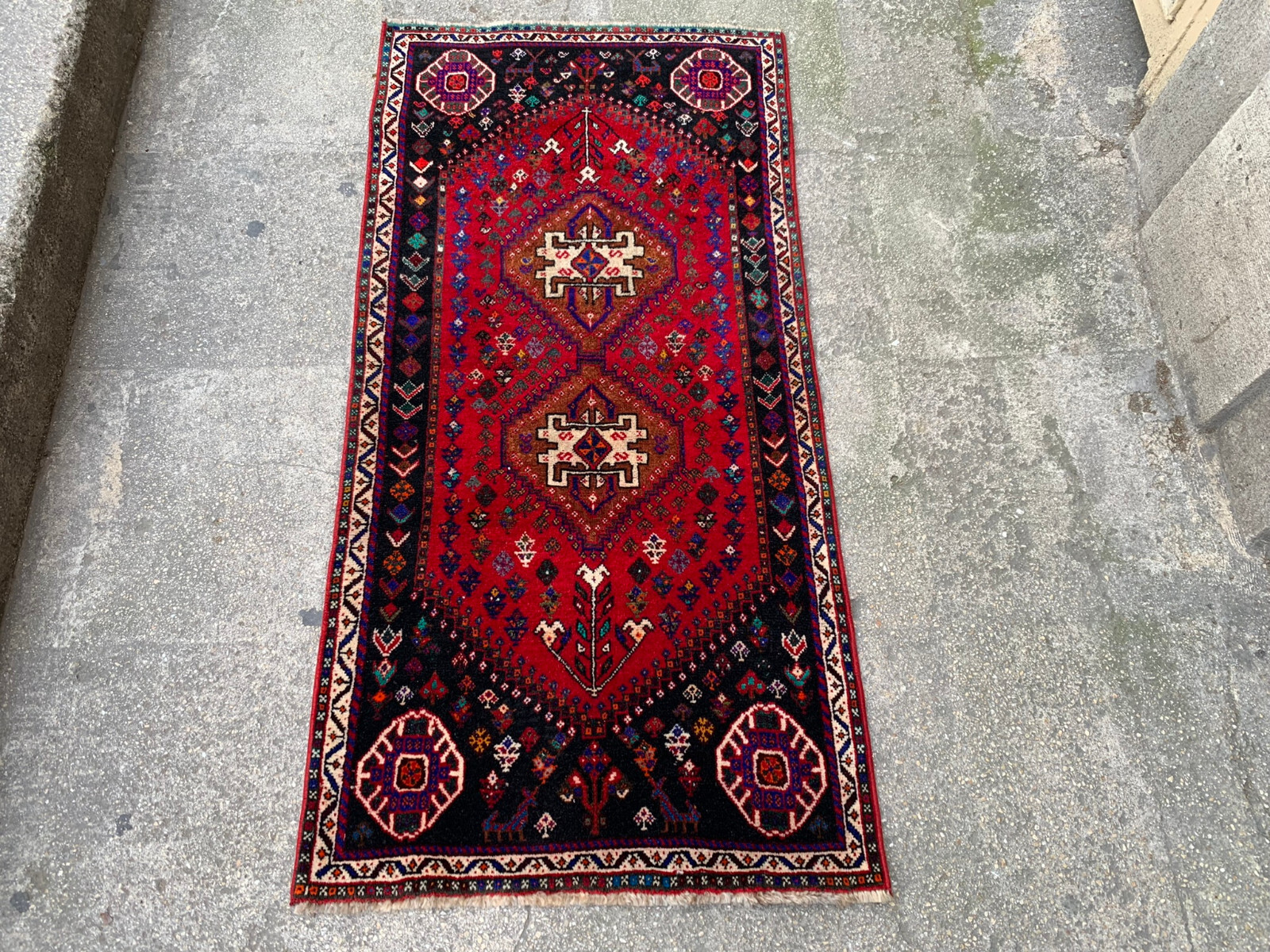 2'7'' x 5'3'' Vintage Carpet Natural Village Rug Handmade Rug.SKU:P1596 gallery