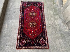2’7” x 5’3” Vintage Carpet Natural Village Rug Handmade Rug.SKU:P1596