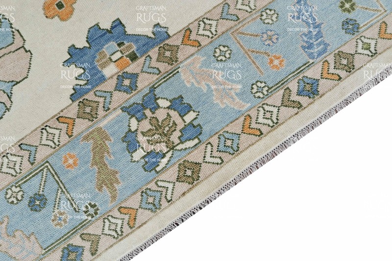 9x12 ft Ivory Hand made Oushak Living Area Rugs, Oriental Floor Carpet gallery
