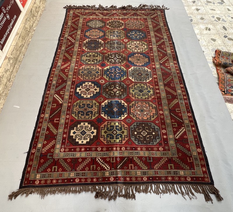 320 X 190 CM COLLECTOR ITEM Antique Kazak Daghistani Group Fine Quality Kilim gallery