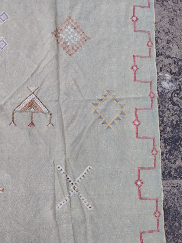 Vintage Handmade Moroccan Tribal Wool Kilim Rug 234x135 cm gallery