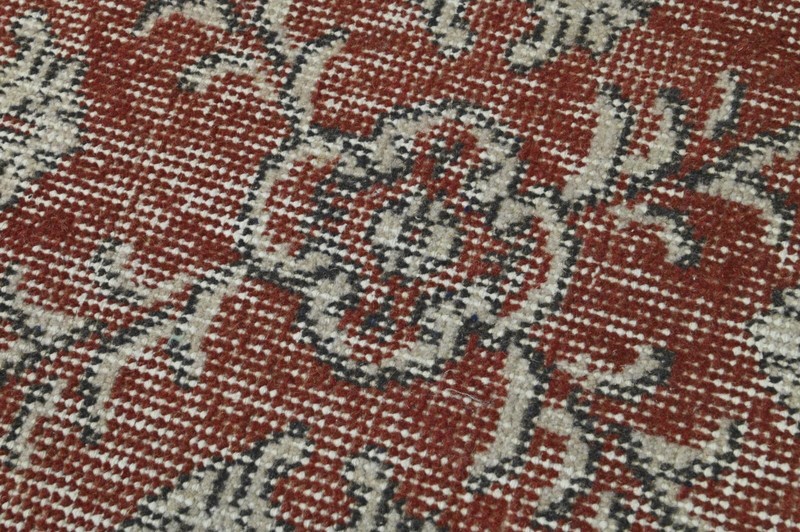 Oushak Turkish Doormat Rug 1x3 RED Anatolian Handmade Vintage Small Kilim Rug gallery