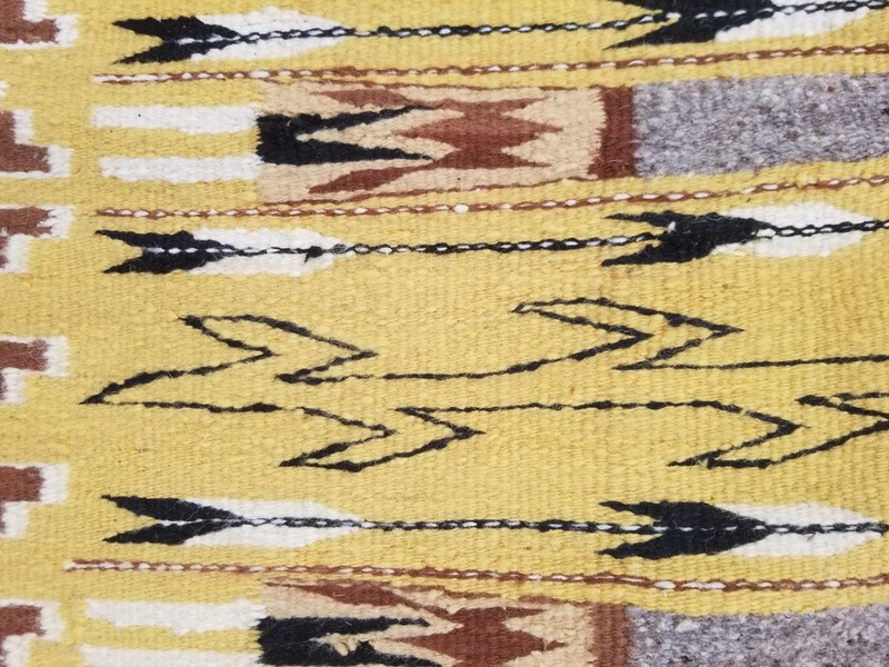 Vintage Handmade Native American Navajo Yei Wool Multicolor Rug 130 x 79 cm gallery