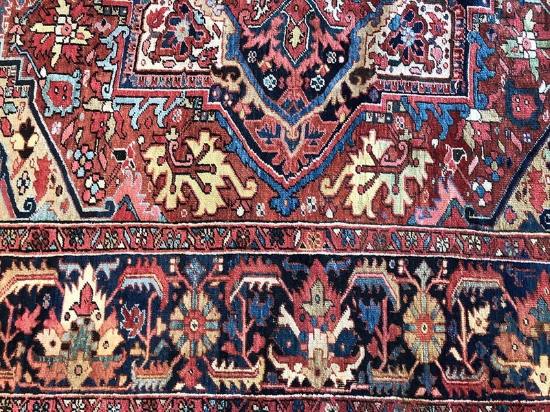 A Gorgeous Antique Decorative Heriz Circa 1920 gallery