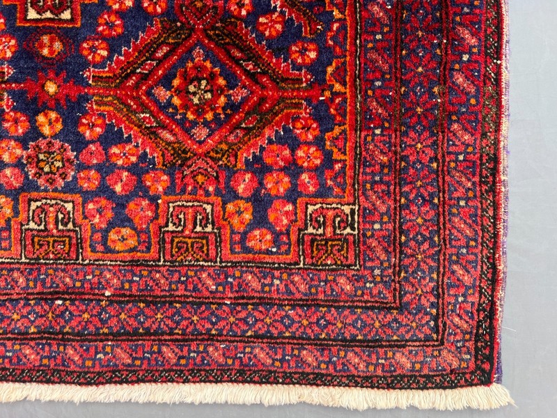 2'6x3'0 Ft Vintage Handknotted Caucasian Wool Geometric Medallion Rug gallery