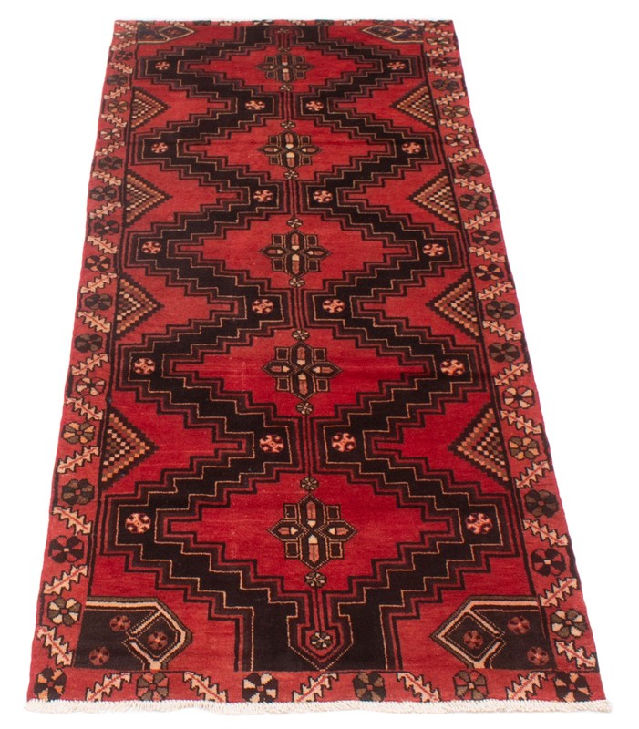3'6" x 9'10" Vintage Hand-knotted Runner Rug Traditional Oriental Wool Carpet gallery