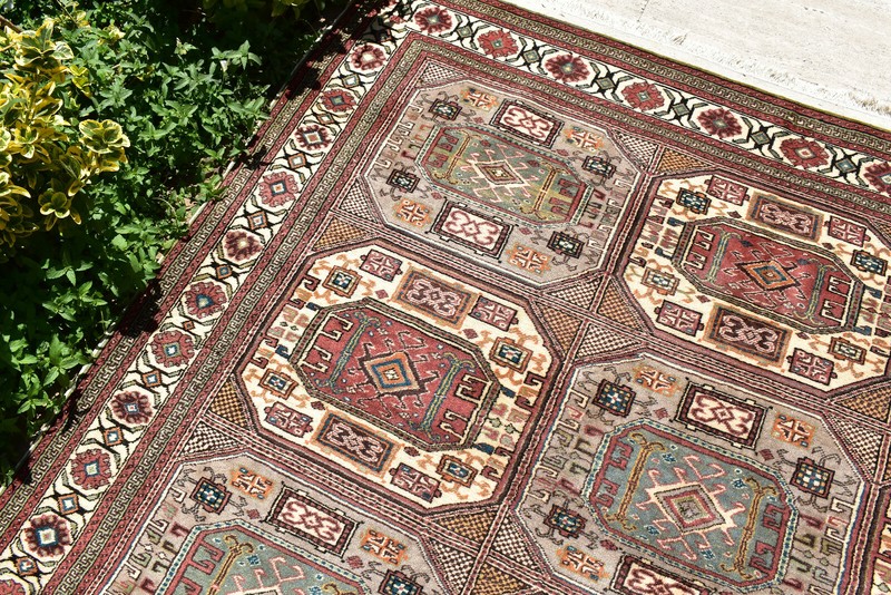 Turkish Rug 78''x115'' Bunyan Carpet Vintage 200x293cm Oriental Decor Rug 6x9 gallery