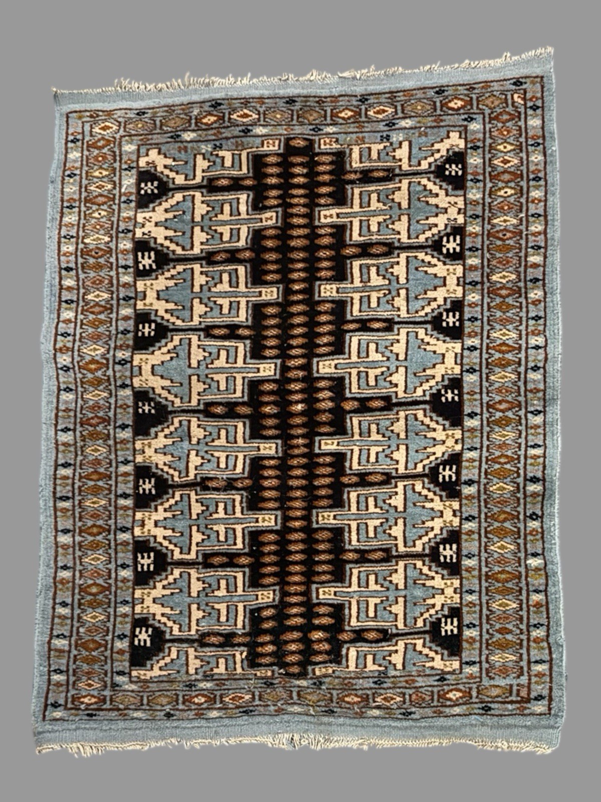 Vintage Antique Hand Knotted Oriental Scatter Throw Rug 25" x 32" gallery