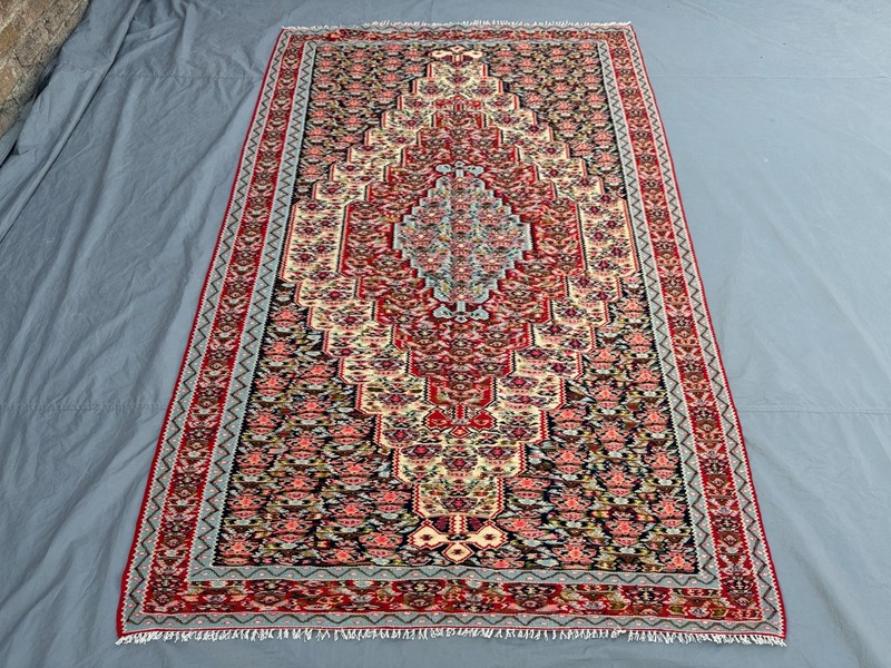 Vintage Turkish-Inspired Caucasian Kilim Rug 5x7'10 ft Oriental Area Carpet gallery