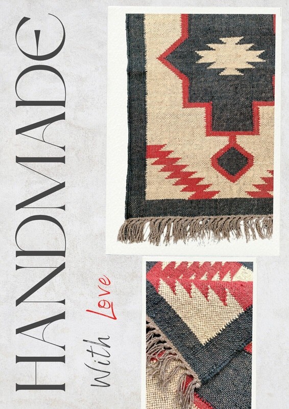 Accent Rectangle Rug Kilim Vintage Wool Jute Hallway Home Decorative Area Rugs gallery