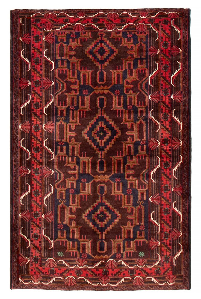 Vintage Hand-Knotted Area Rug 3'11" x 6'4" Traditional Oriental Wool Carpet