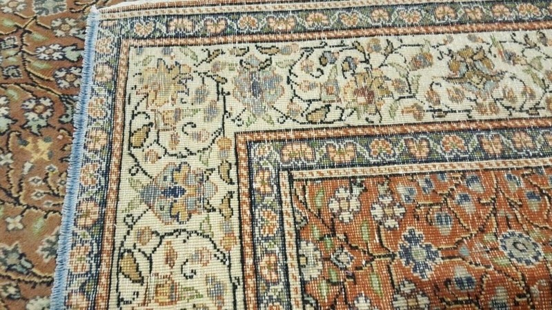 Authentic Ca1900-1939s Antique Natural Dyes Turkish Wool Pile Hereke Rug 7x10ft gallery