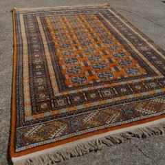 4’2 x 6’2 Vintage Bokhara Handknotted Wool Rug