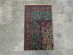 1’8” x 2’9” Vintage Carpet Natural Village Rug Handmade Rug.SKU:S1427