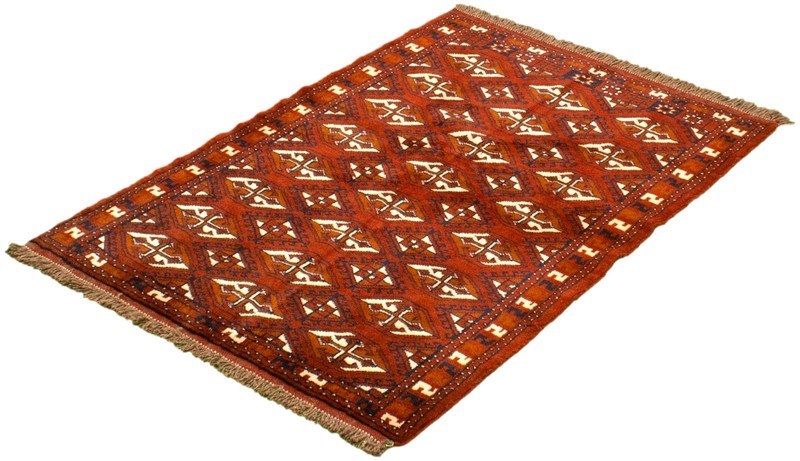 Vintage Traditional Hand-Knotted Area Rug 3'5" x 4'9" Oriental Wool Carpet gallery