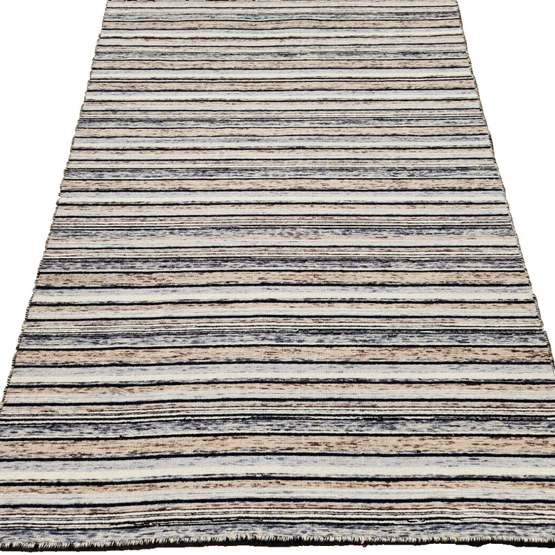 5'X7' HAND-KNOTTED-BOHEMIAN TRIBAL GEOMETRIC MUTED WOOL MODERN KILIM RUG gallery