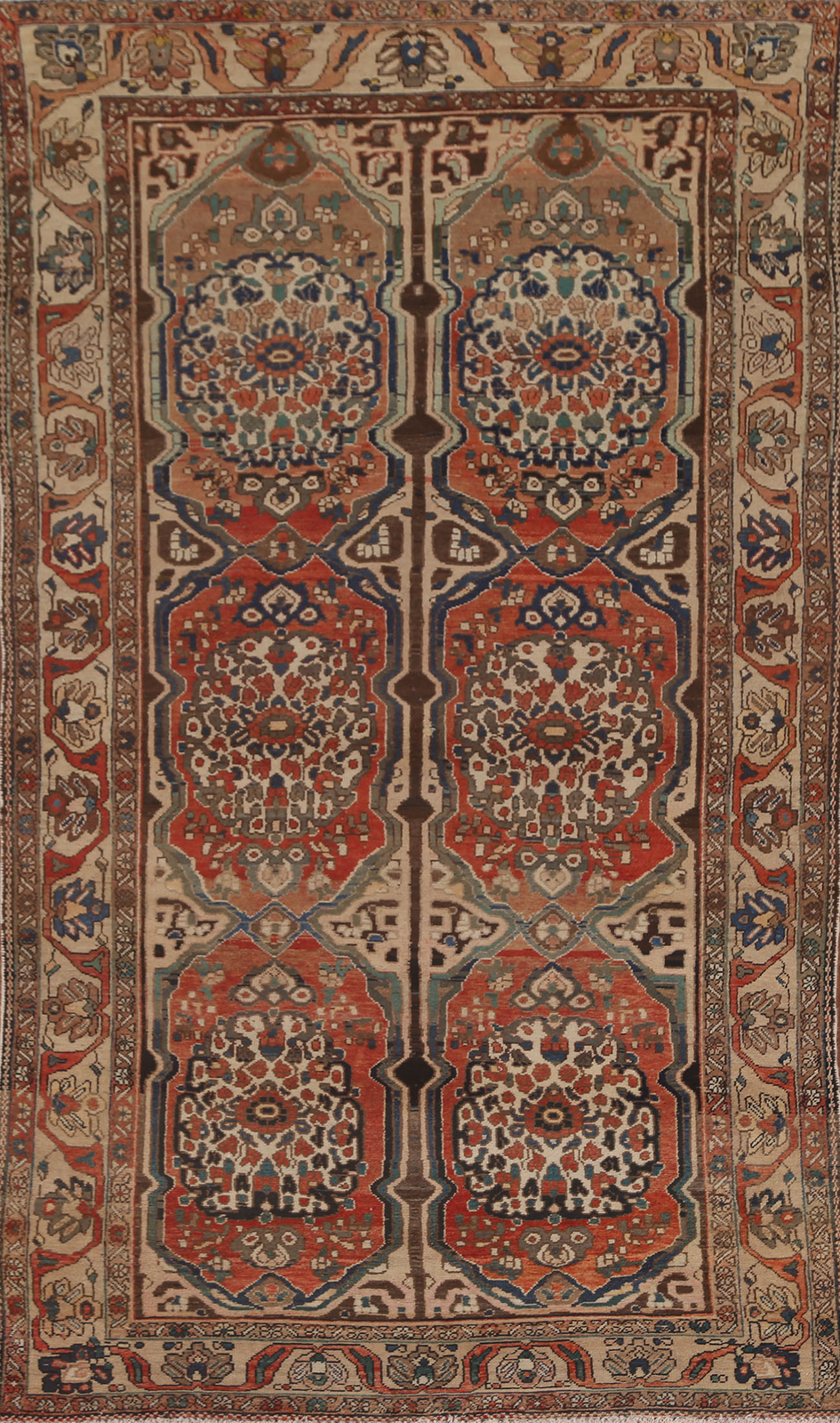 Vegetable Dye Bakhtiari Rust Semi-Antique Rug 5x10 Hand-made Traditional Carpet gallery