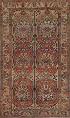 Vegetable Dye Bakhtiari Rust Semi-Antique Rug 5×10 Hand-made Traditional Carpet
