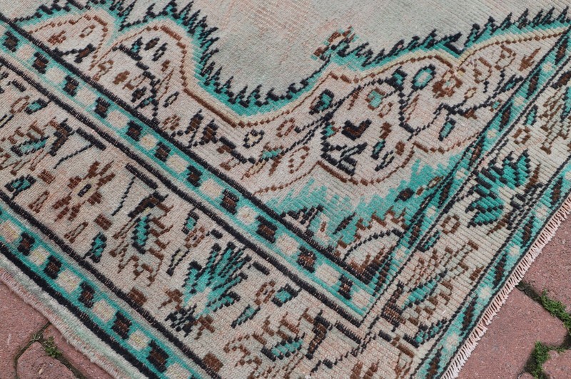 Medallion Area Rug Turkish Hand Knotted Oriental Large Livingroom Carpet 7x9ft gallery