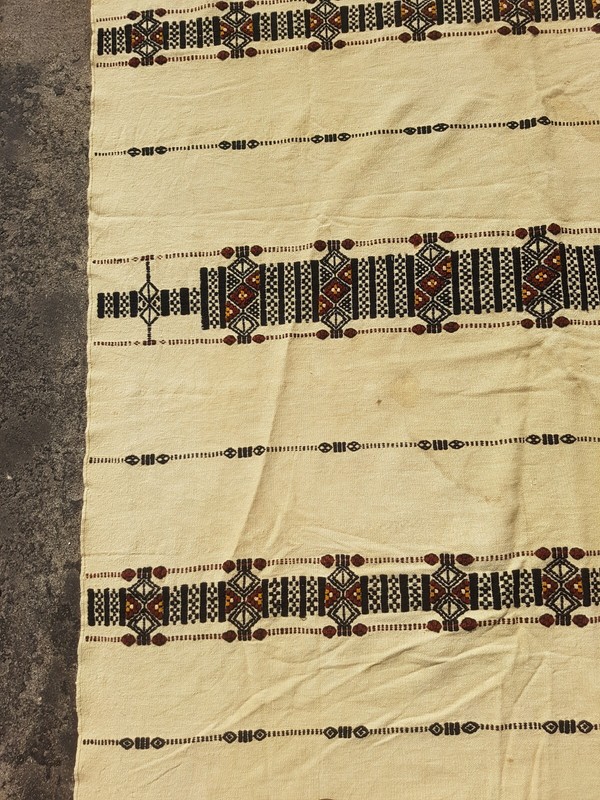 Vintage Handmade Fulani Traditional Wool Kilim Rug Carpet 223x146 cm gallery