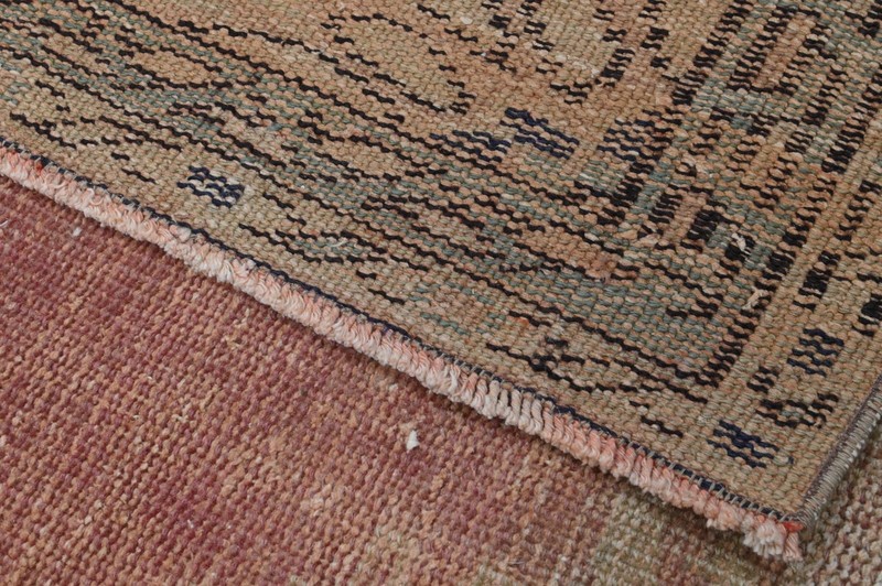 Oushak Turkish Vintage Rug 6x9 Kilim Rug Anatolian Handmade Boho Decor PEACH gallery