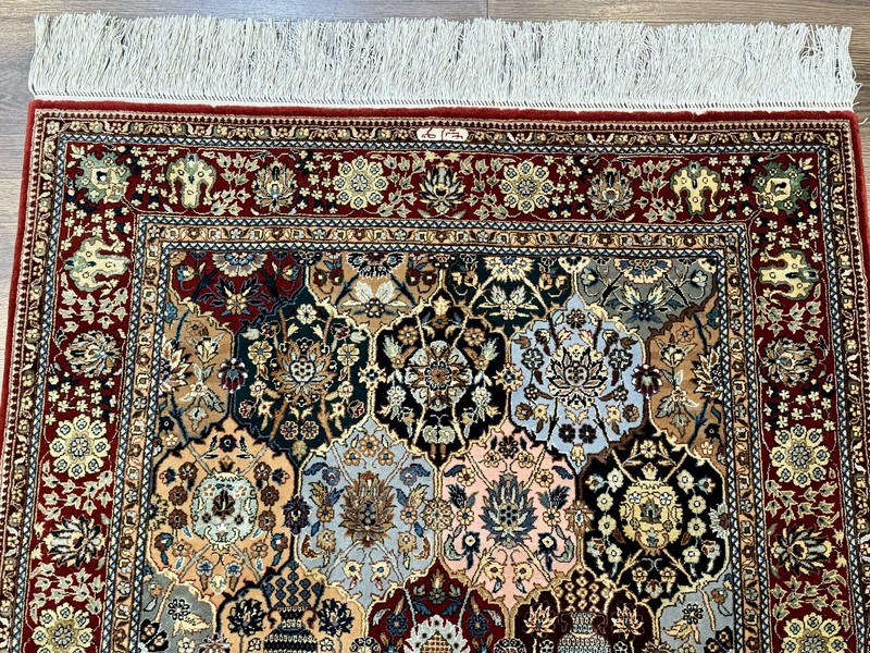 Sino Per'sian Rug 3x5 Multicolor Hand-Knotted Wool on Silk Very Fine 480 KPSI gallery